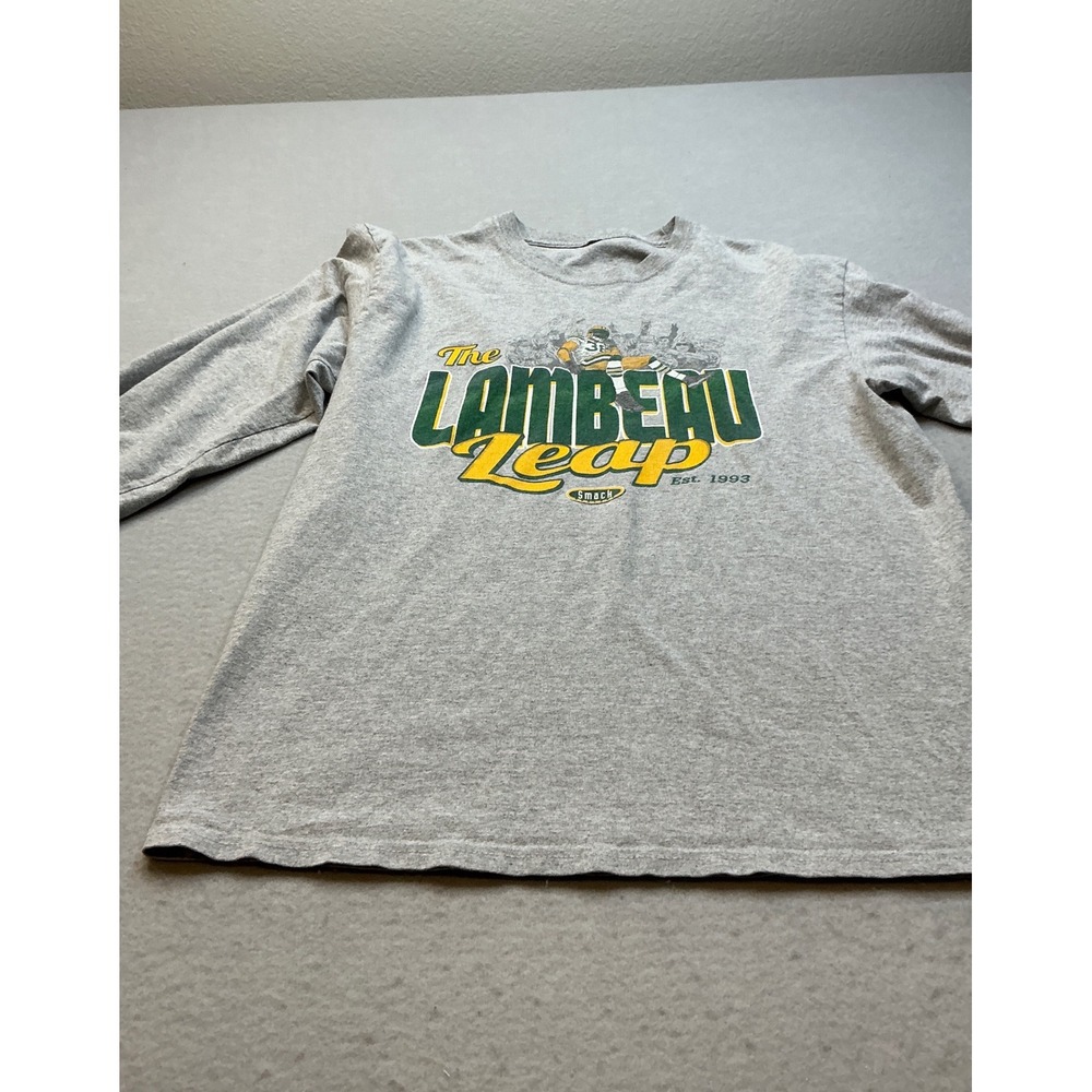 Smack‎ Apparel Lambeau Leap Long Sleeve T-Shirt Aprox. Large Green Bay Football